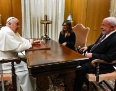 PAPA FRANCISCO RECEBE O PRESIDENTE DO BRASIL LUIZ INÁCIO LULA DA SILVA
