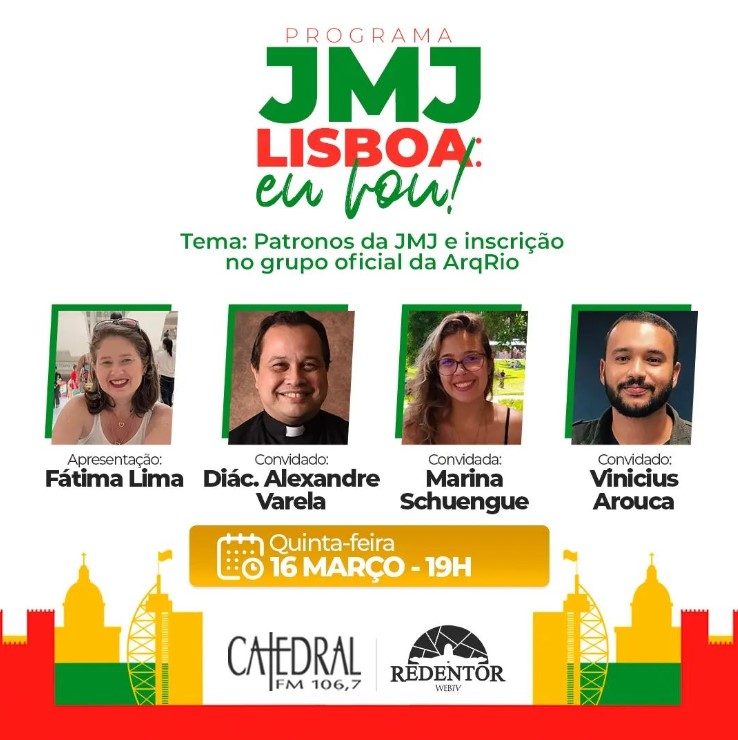 HOJE (16) TEM MAIS UM “JMJ LISBOA: EU VOU!” NA RÁDIO CATEDRAL