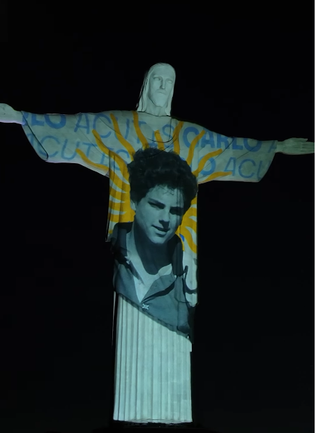 CRISTO REDENTOR HOMENAGEIA SÃO CARLO ACUTIS