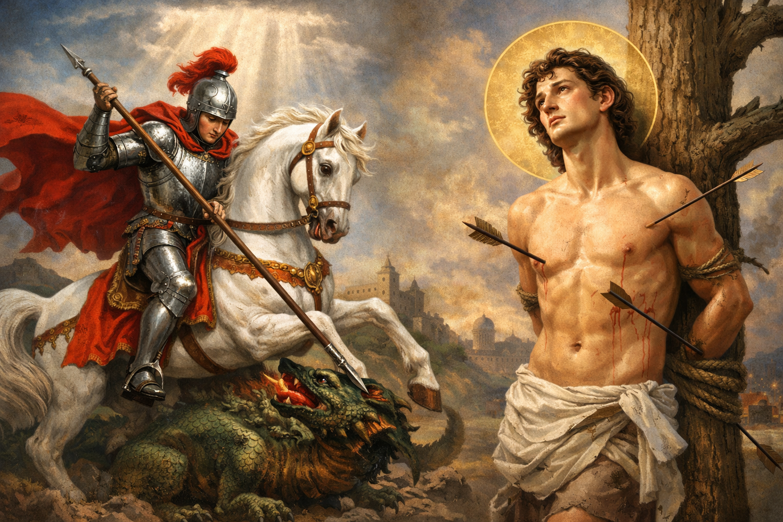 SÃO JORGE E SÃO SEBASTIÃO: AS DIFERENÇAS ENTRE OS MÁRTIRES