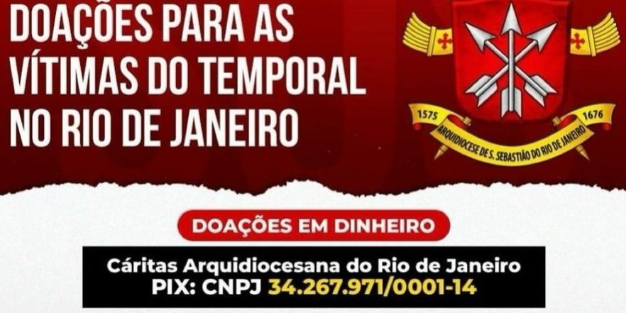 AJUDA ÀS VÍTIMAS DAS CHUVAS NO RIO DE JANEIRO