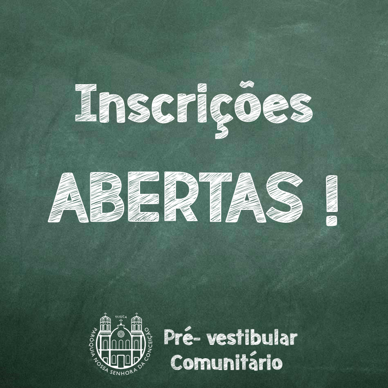 PRÉ-VESTIBULAR SOCIAL ABRE NOVAS INSCRIÇÕES 