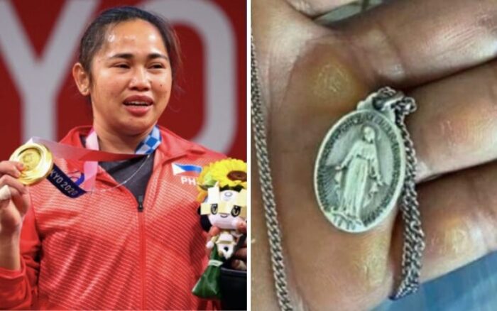 OLIMPÍADAS: FILIPINA MOSTRA MEDALHA MILAGROSA NO PÓDIO