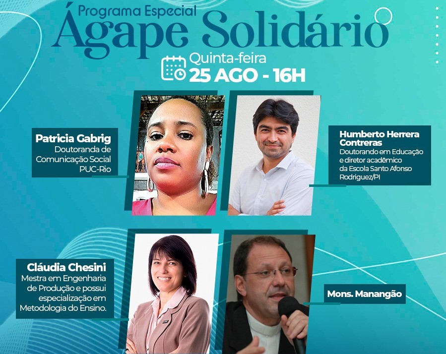 PROGRAMA ÁGAPE SOLIDÁRIO ESTREIA HOJE NA RÁDIO CATEDRAL