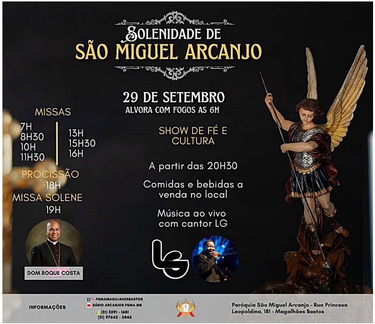 SOLENIIDADE DE SÃO MIGUEL ARCANJO NO DIA 29 DE SETEMRO