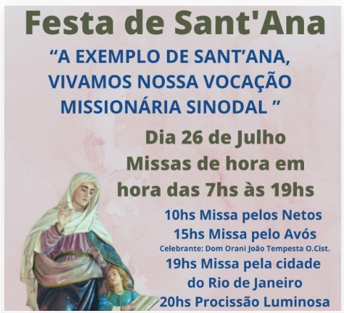 FESTA DE SANT'ANA NO SANTUÁRIO DE ADORAÇÃO PERPÉTUA DO SANTÍSSIMO SACRAMENTO