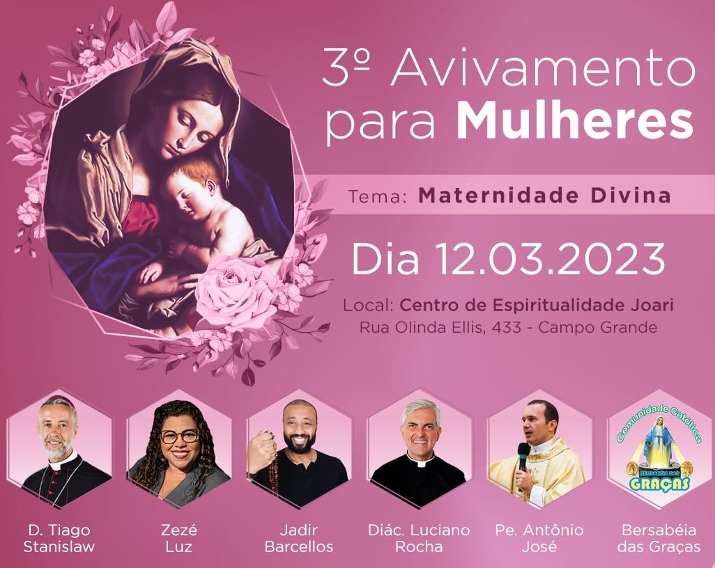 INSCRIÇÕES ABERTAS: “MATERNIDADE DIVINA” AVIVAMENTO PARA MULHERES 