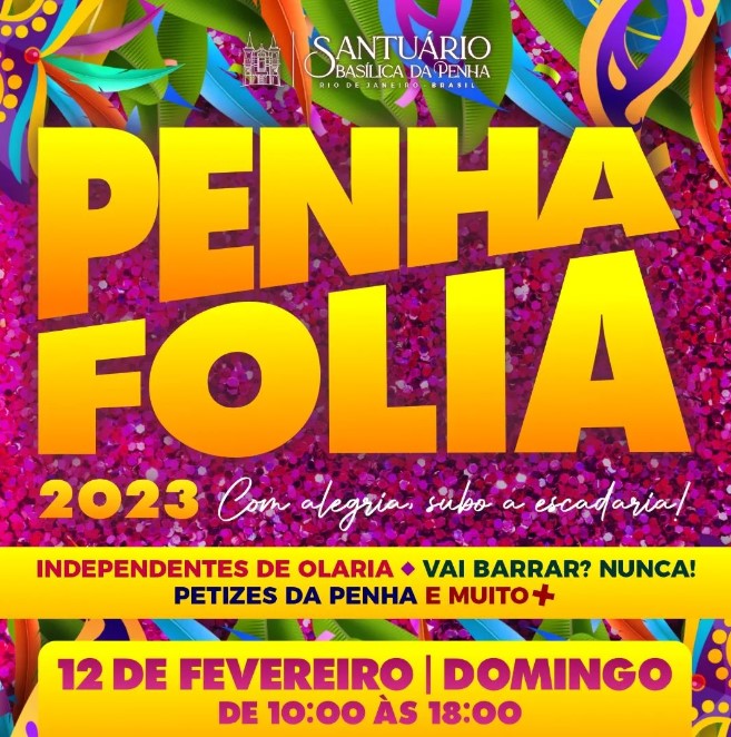 PENHA FOLIA: COM ALEGRIA, SUBO A ESCADARIA