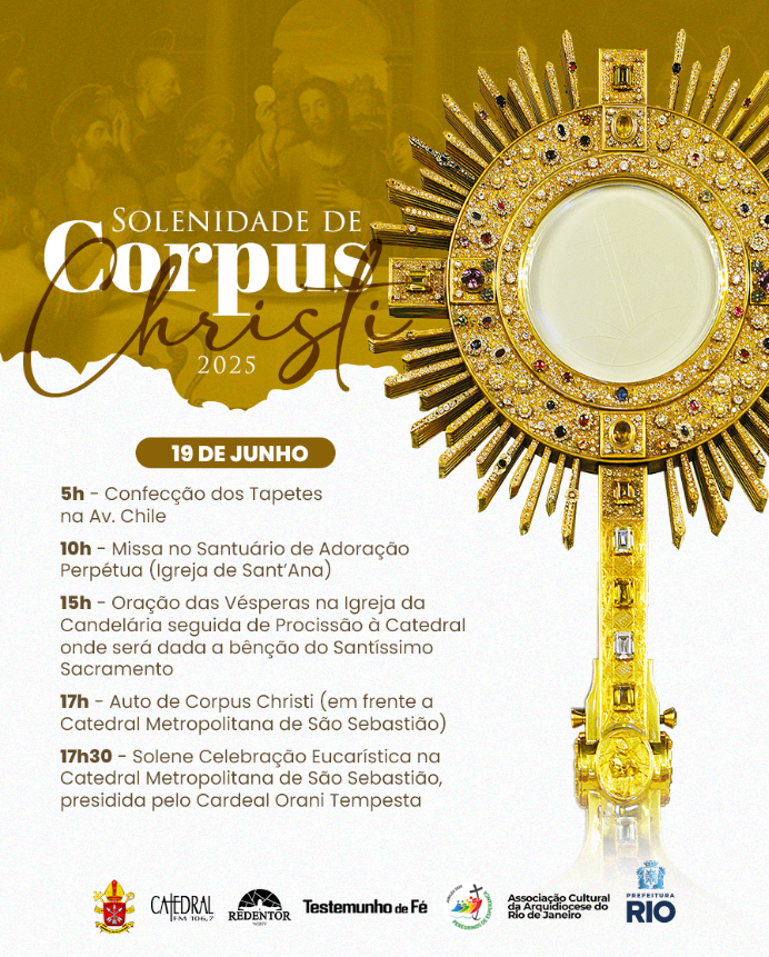 RJ: Solenidade de Corpus Christi 2025